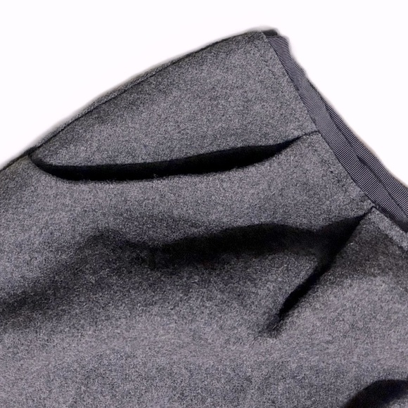 J. Crew Wool Blend Charcoal Grey Lined Mini Skirt, Slanted Pockets & Zipper, 0 - Picture 7 of 13